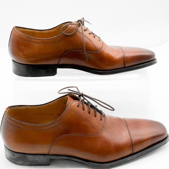 MAGNANNI Cognac Brown Cap-Toe Oxford Dress Shoes Men’s Size 11